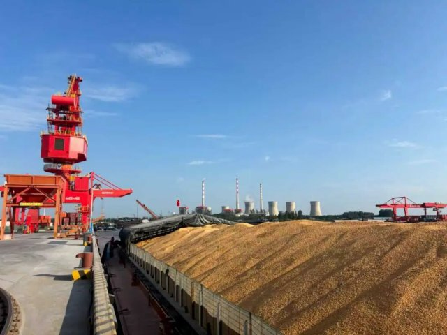 首列“北粮南运”专列抵达济宁大运河！